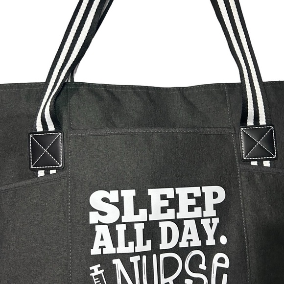 Nurse Tote Bag Work Bag Pockets Shoulder Straps Large Compartments - Picture 5 of 8